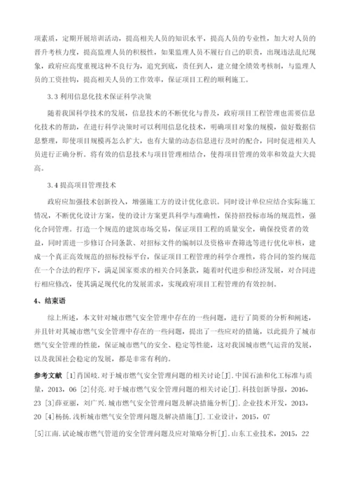燃气公用设施政府安全管理问题及对策研究.docx