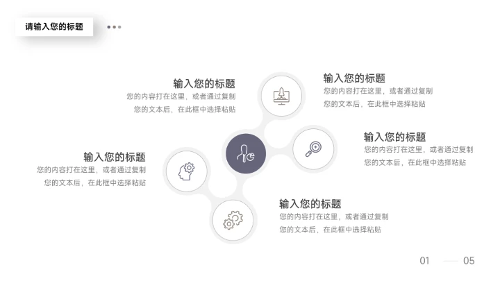 蓝色高端商务风蓝金年终总结汇报PPT模板