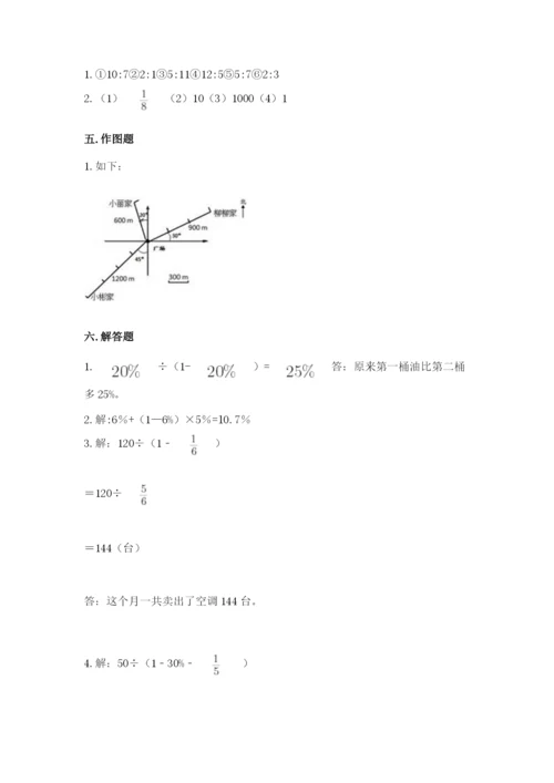 小学数学六年级上册期末卷带答案（模拟题）.docx