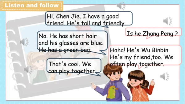 Unit 3 My friends B Let's learn 课件(共41张PPT)