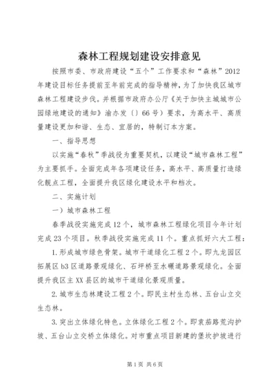 森林工程规划建设安排意见.docx