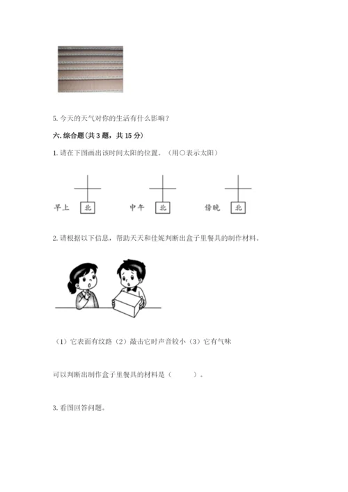 教科版二年级上册科学期末测试卷带答案（实用）.docx