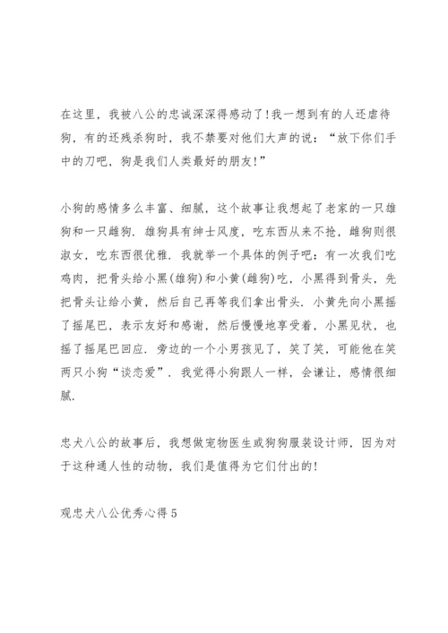 观忠犬八公优秀心得10篇.docx