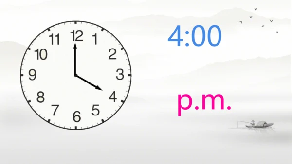 Unit 2 What time is it? Part A  Let's  learn 课件(共6