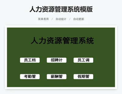 人力资源管理系统模版