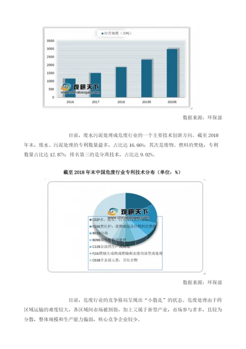 我国危废处理行业市场规模及区域分布分析.docx