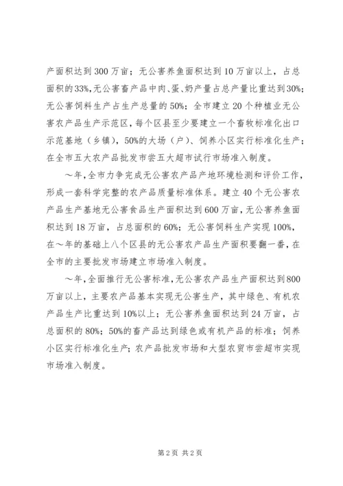 市实施无公害食品行动计划 (2).docx