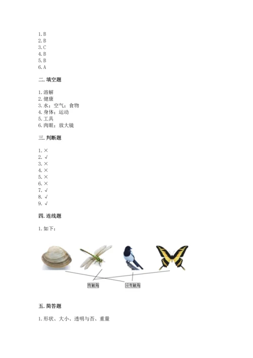 教科版一年级下册科学期末测试卷及完整答案【全国通用】.docx