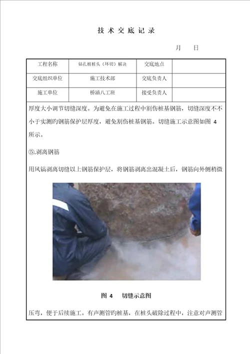 桩基环切综合施工重点技术交底