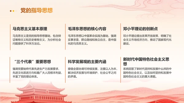 党政风红色入党积极分子申请答辩通用ppt模版