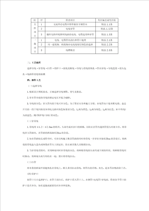 管内配线工程安全技术交底