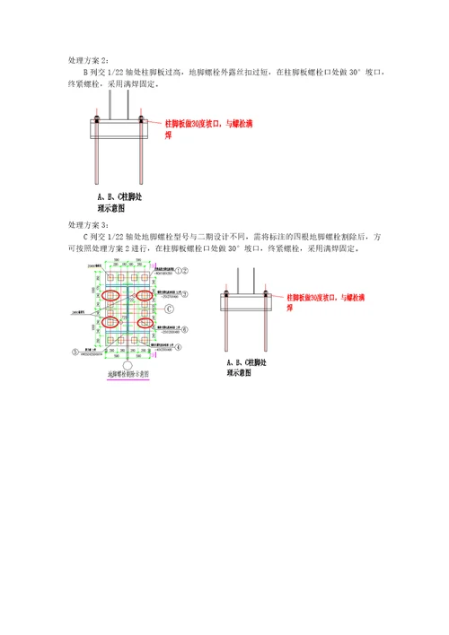 建筑工程地脚螺栓处理方案