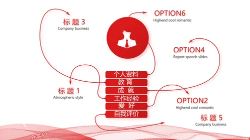 红色简约企业简介企业文化PPT动态模板