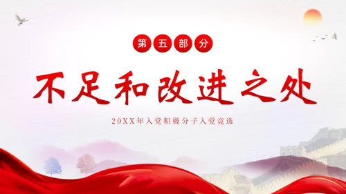 入党积极分子竞选发展对象竞选预备党员竞选PPT竞聘竞选