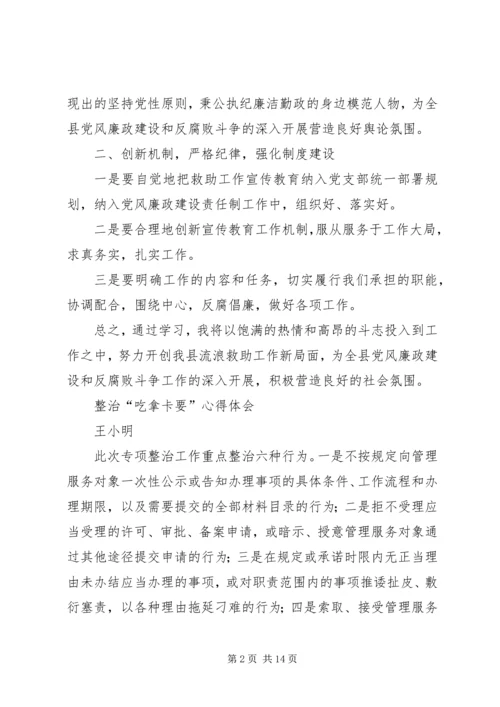 整治吃拿卡要专项整治活动心得体会.docx