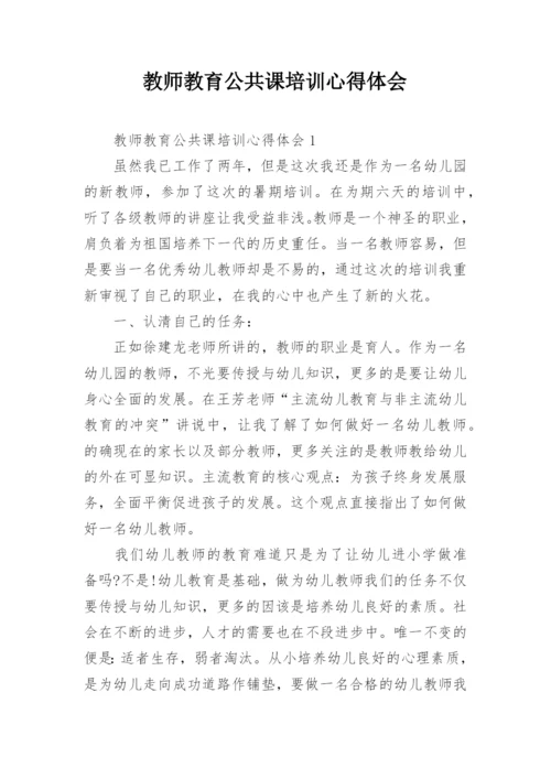 教师教育公共课培训心得体会.docx