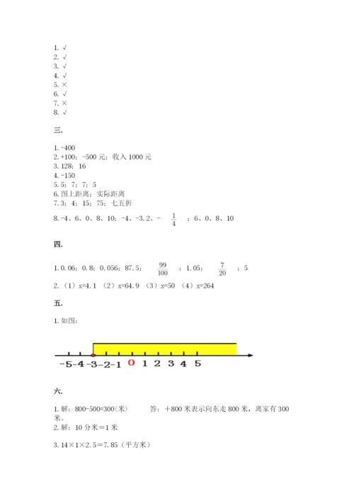 人教版数学小升初模拟试卷及参考答案（综合题）.docx