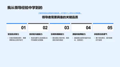 领导力实践分享PPT模板