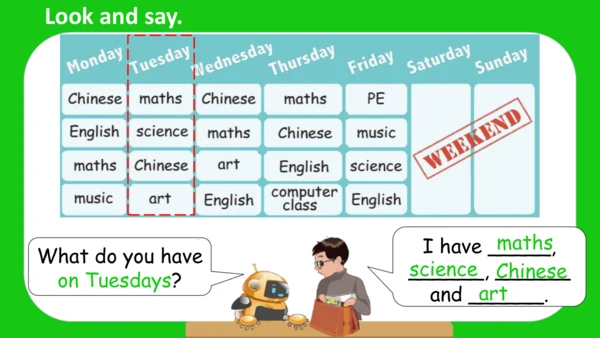Unit 2 My week Part A Let's learn课件 （共45张PPT）