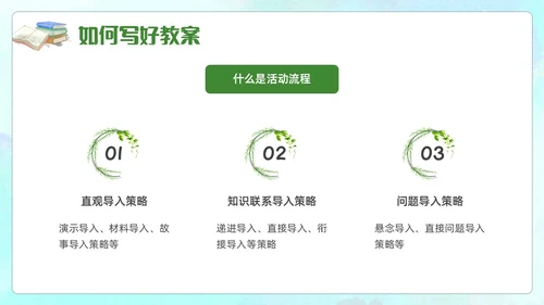 蓝色水彩幼儿园教案书写培训PPT课件