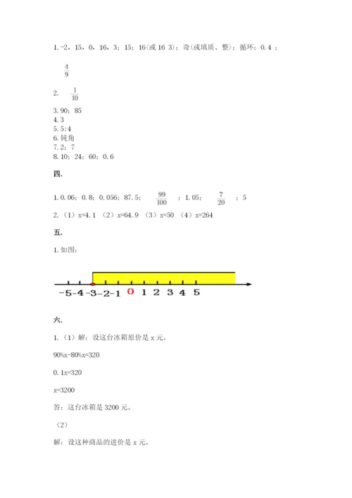 小学六年级数学摸底考试题及答案（名师系列）.docx