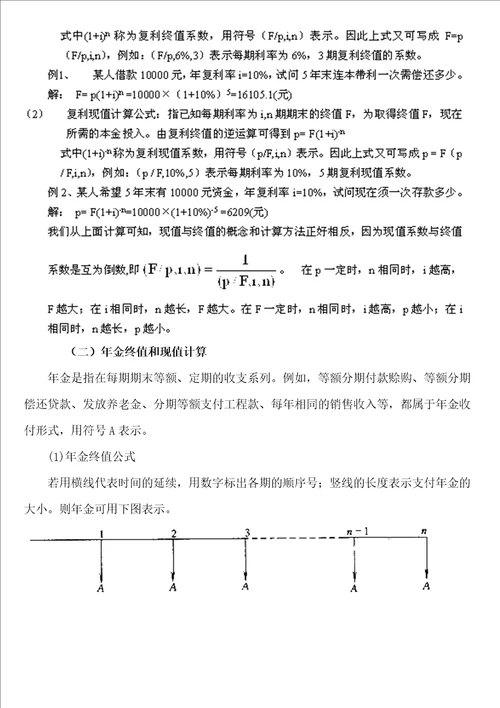 货币的时间价值与建筑设计方案评价工程经济