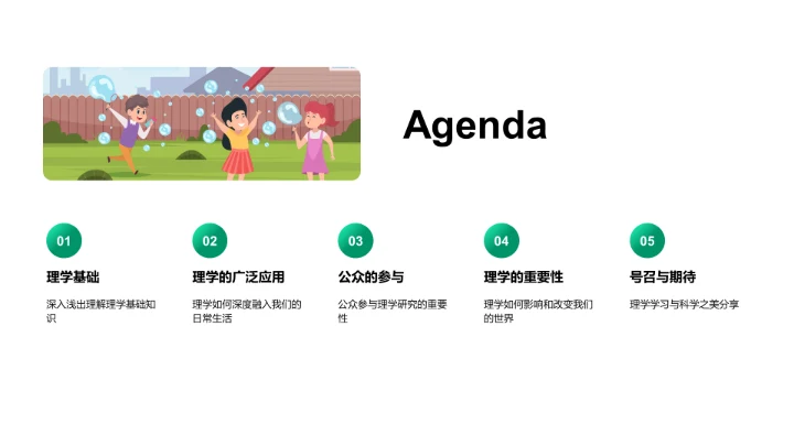 理学研究与应用PPT模板