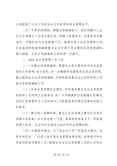 应急管理办公室工作总结及工作计划 (5).docx