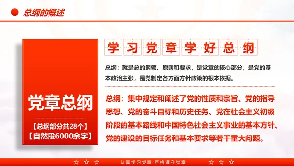 中国共产党章程党章党规学习解读PPT模板
