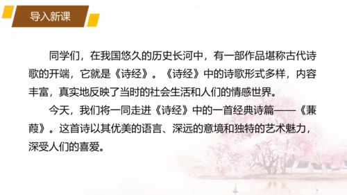 第12课 《诗经》二首——蒹葭 课件(共17张PPT)