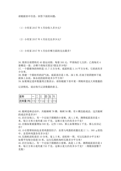 六年级小升初数学解决问题50道精品（夺分金卷）.docx