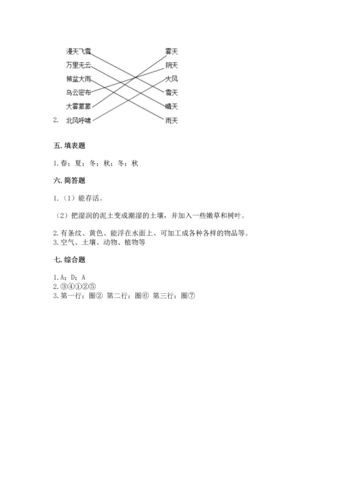 教科版二年级上册科学期末测试卷精品（能力提升）.docx