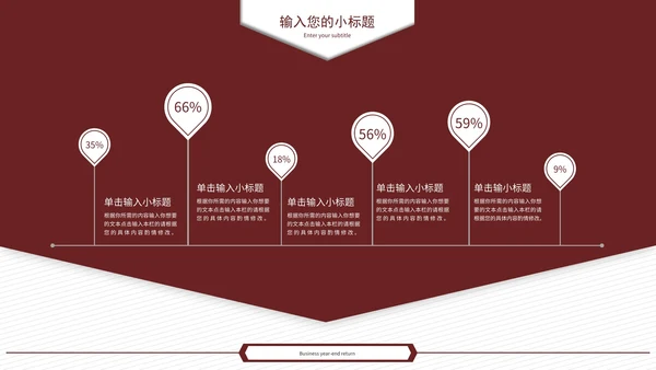 红色简约风年终汇报PPT模板