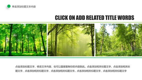 环保绿色森林林业管理工作汇报PPT模板