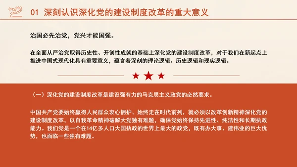 组织部学习贯彻党的二十届三中全会精神持之以恒深化党的建设制度改革PPT