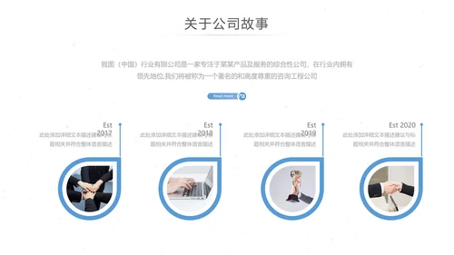 简约大气欧美风公司简介企业宣传PPT模板