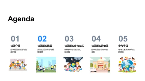 社团活动年度规划PPT模板