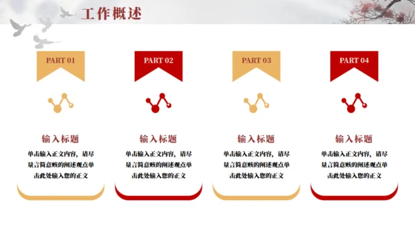 新中式工作总结通用PPT模板