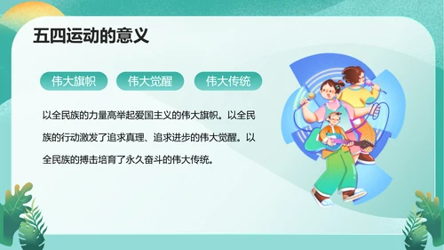 五四精神传承争做五四青年PPT模板