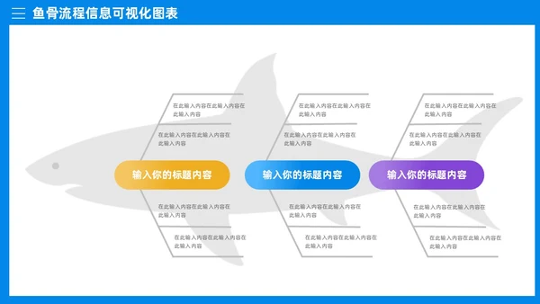 多彩鱼骨图信息可视化图表PPT模板