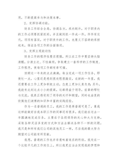 财务出纳个人总结.docx