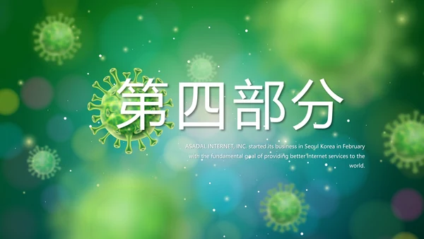 绿色病毒细菌医疗医学动态PPT模板