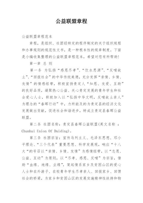 公益联盟章程.docx