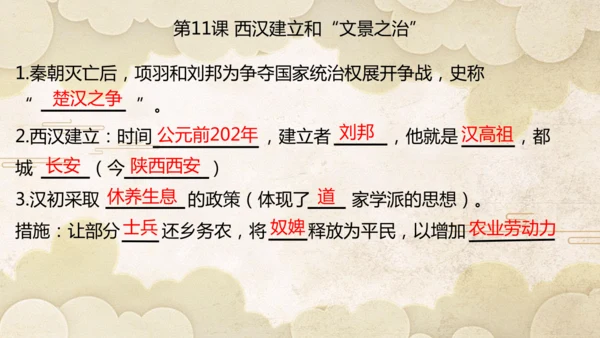 第三单元 秦汉时期：统一多民族封建国家的建立和巩固  单元复习课件（27张PPT）