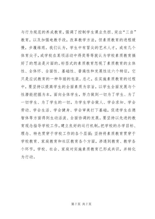 阳店一中实施素质教育方案.docx