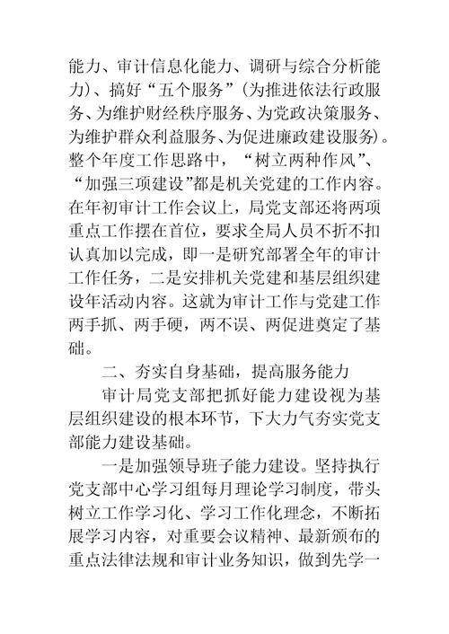 审计局党委书记述职报告