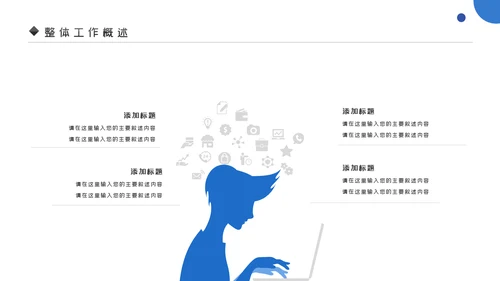 蓝色客服培训咨询服务方案销售培训ppt模板