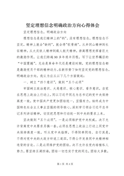 坚定理想信念明确政治方向心得体会 (8).docx