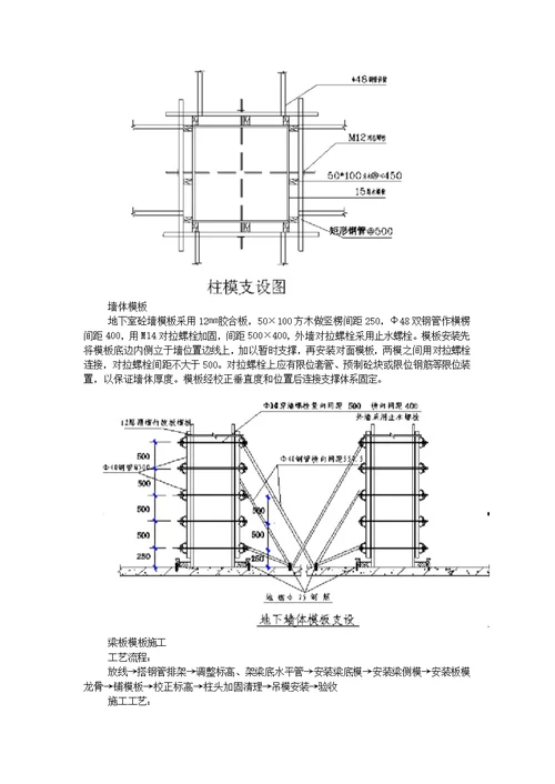 民航二所模板支架施工方案