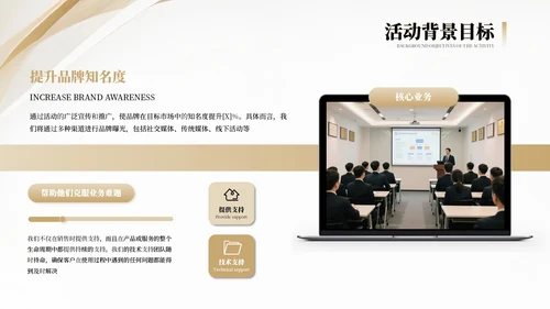 金色商务高级感营销策划方案通用PPT模板